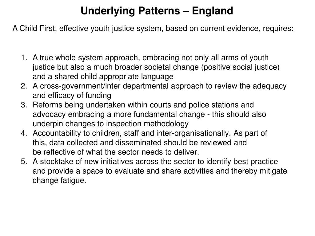 underlying patterns england
