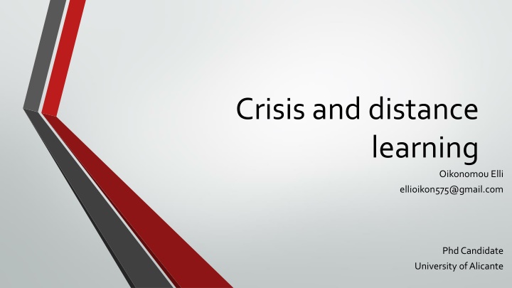 crisis and distance