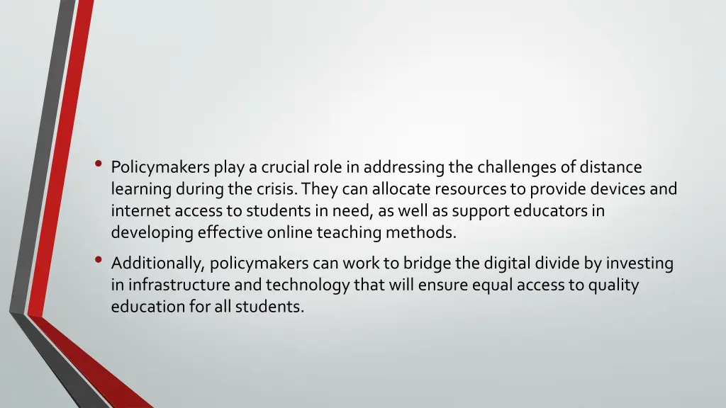 policymakers play a crucial role in addressing