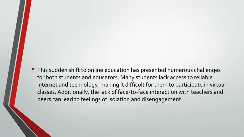 this sudden shift to online education