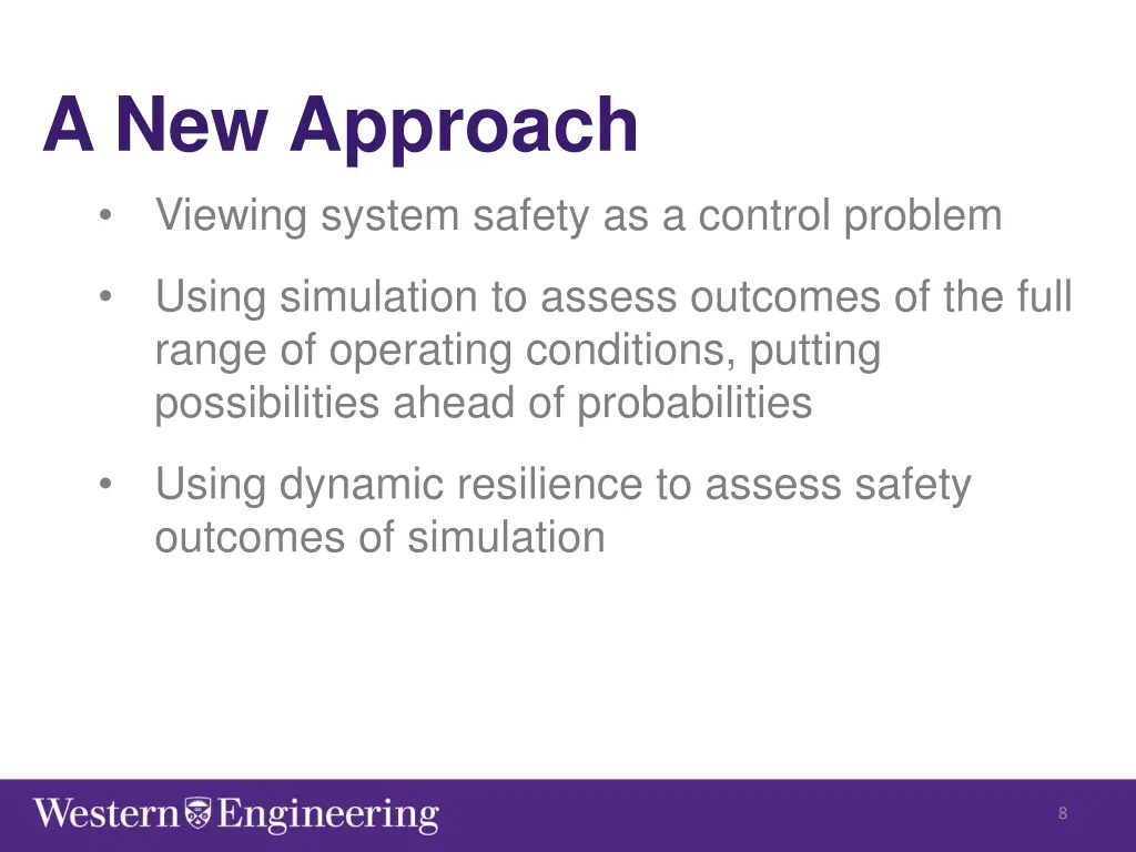 a new approach viewing system safety as a control