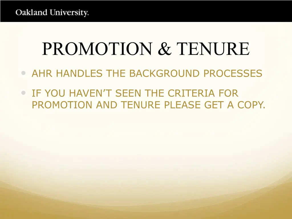 promotion tenure