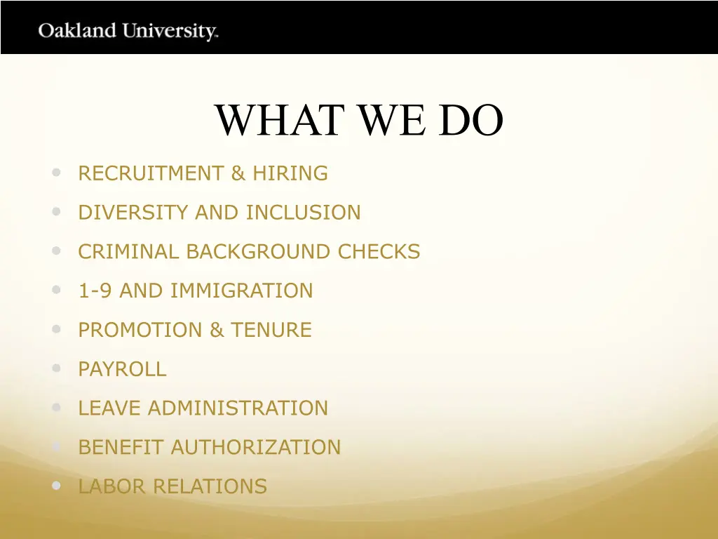 what we do