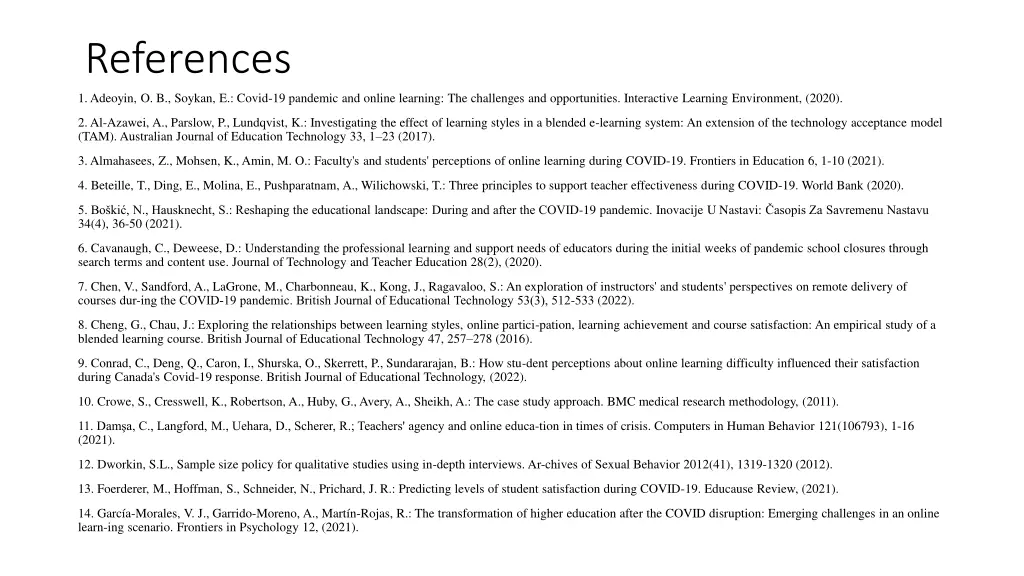 references 1 adeoyin o b soykan e covid