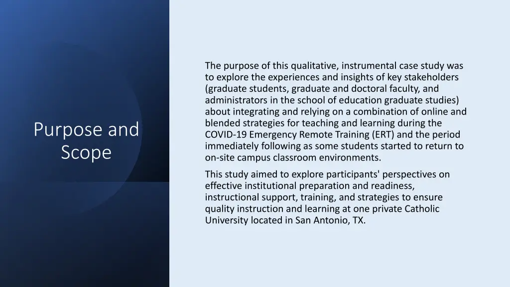 the purpose of this qualitative instrumental case