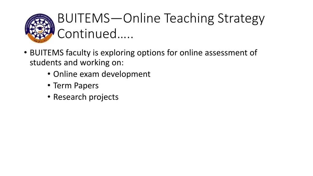 buitems online teaching strategy continued 1