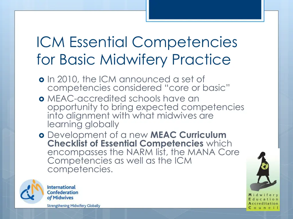 icm essential competencies for basic midwifery