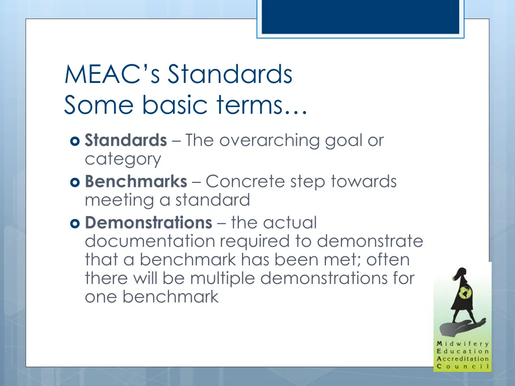 meac s standards some basic terms