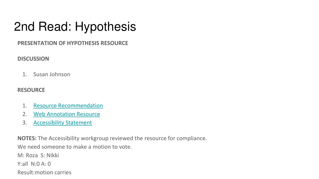 2nd read hypothesis