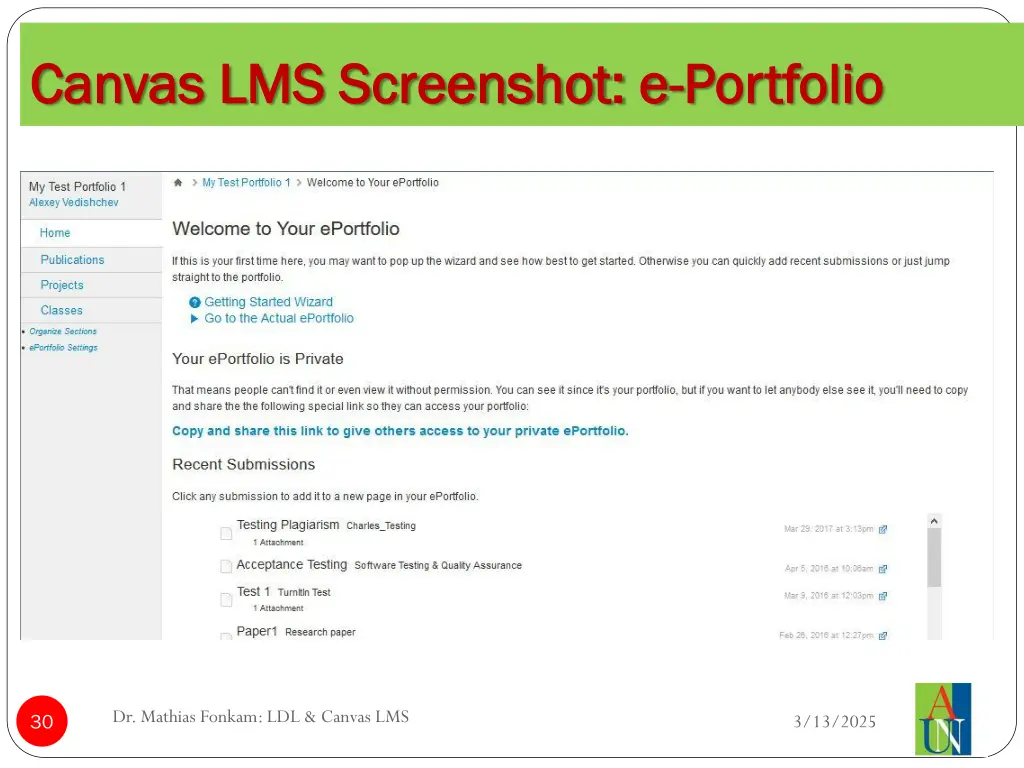 canvas lms screenshot e canvas lms screenshot