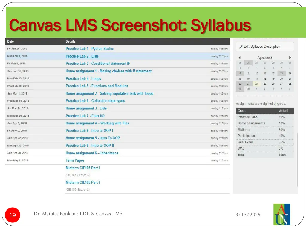 canvas lms screenshot syllabus canvas