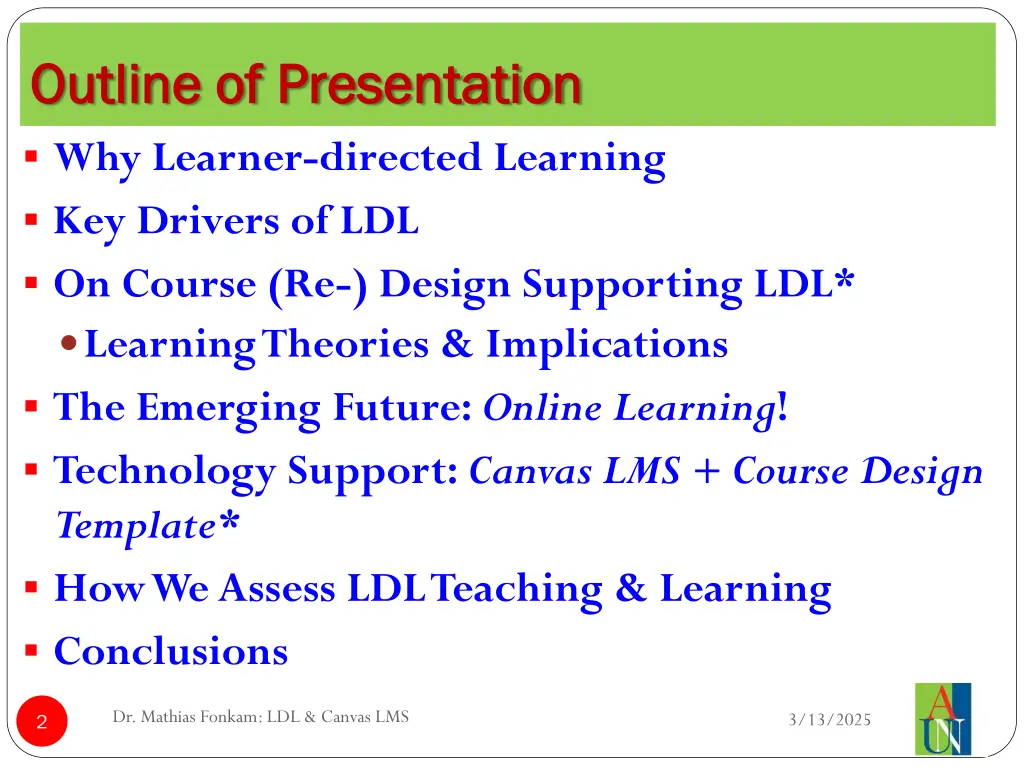 outline of presentation outline of presentation