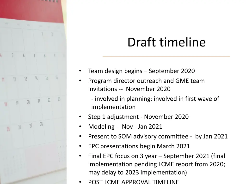 draft timeline