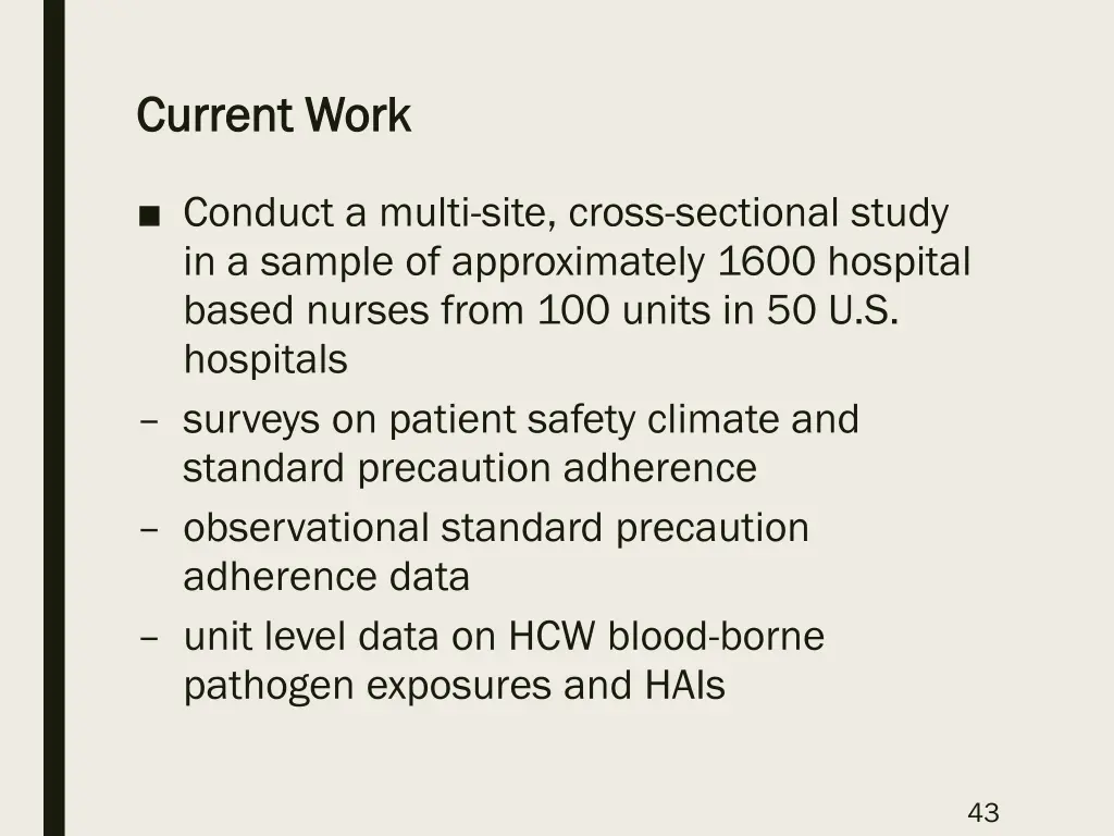 current work current work