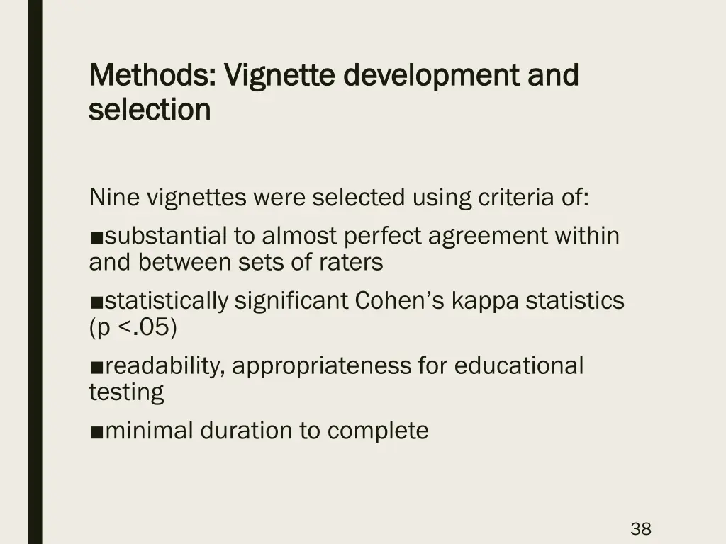 methods vignette development and methods vignette 1