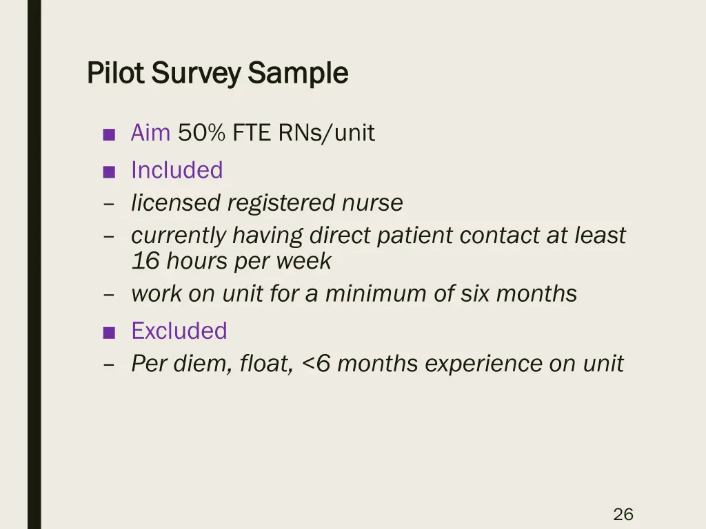 pilot survey sample pilot survey sample