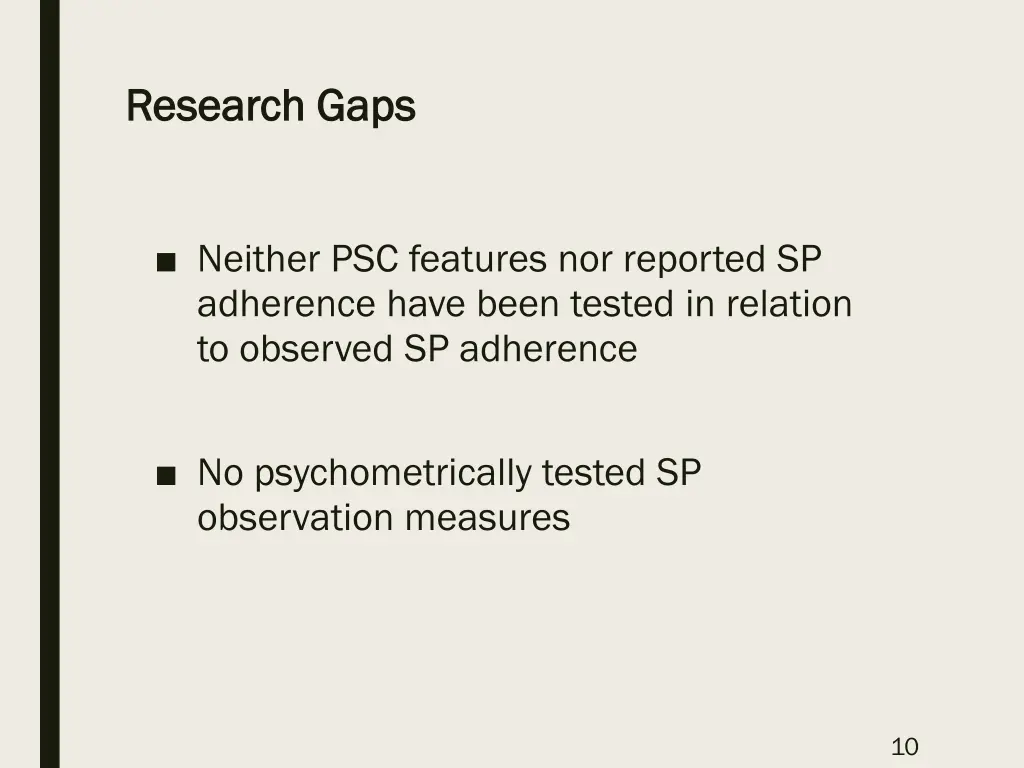 research gaps research gaps
