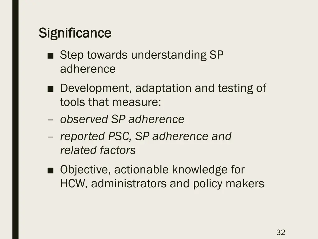 significance significance
