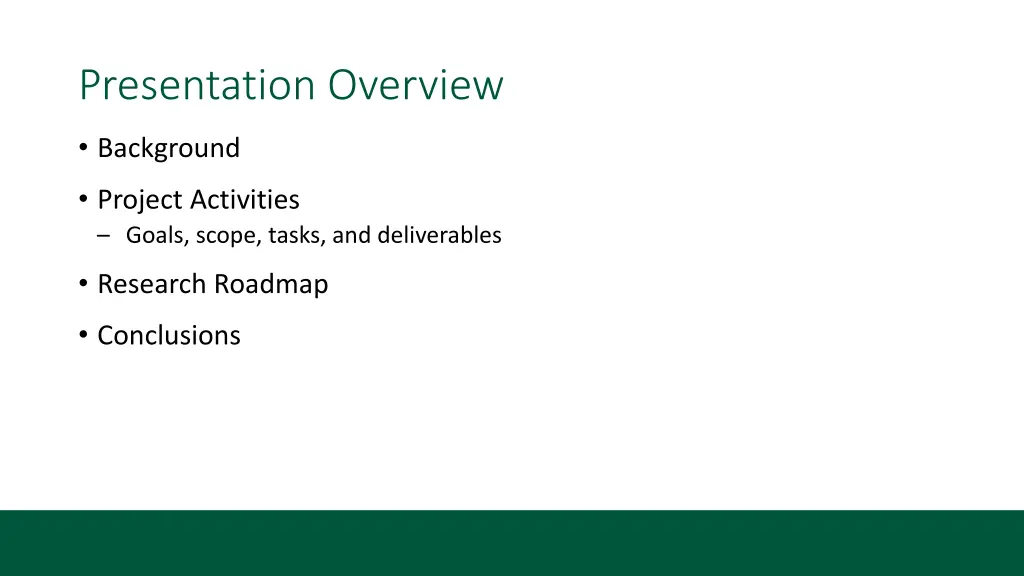 presentation overview