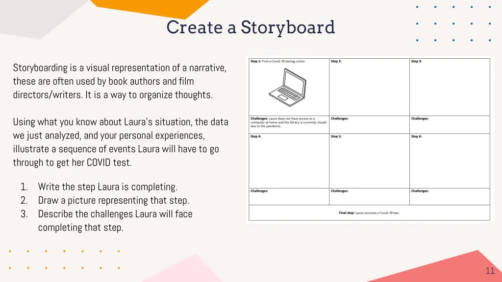 create a storyboard