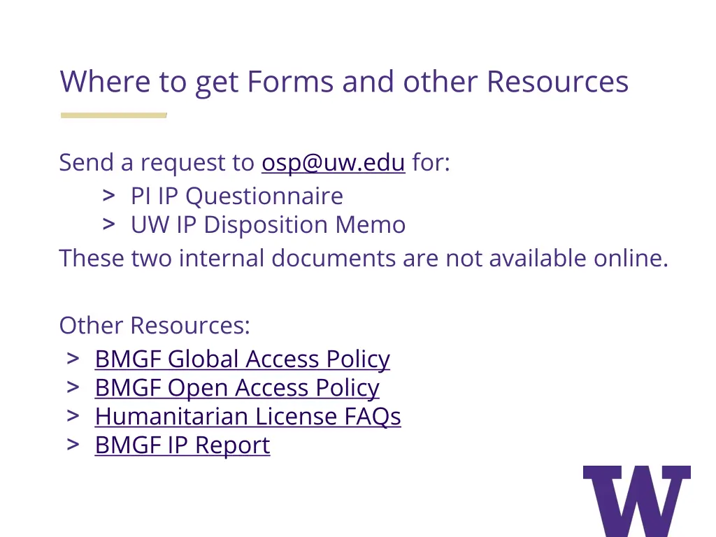 where to get forms and other resources