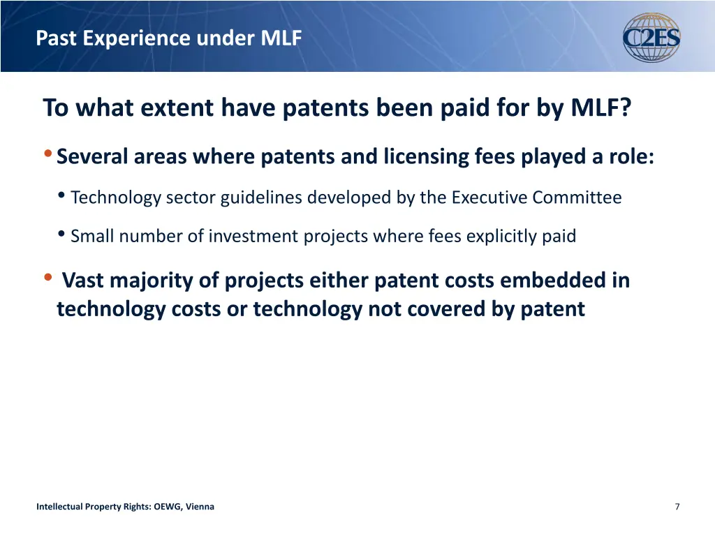 past experience under mlf