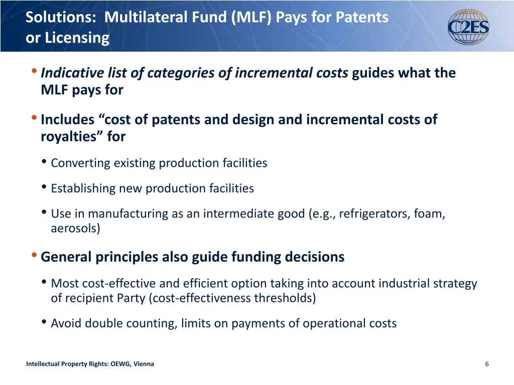 solutions multilateral fund mlf pays for patents