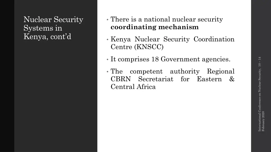 nuclear security systems in kenya cont d