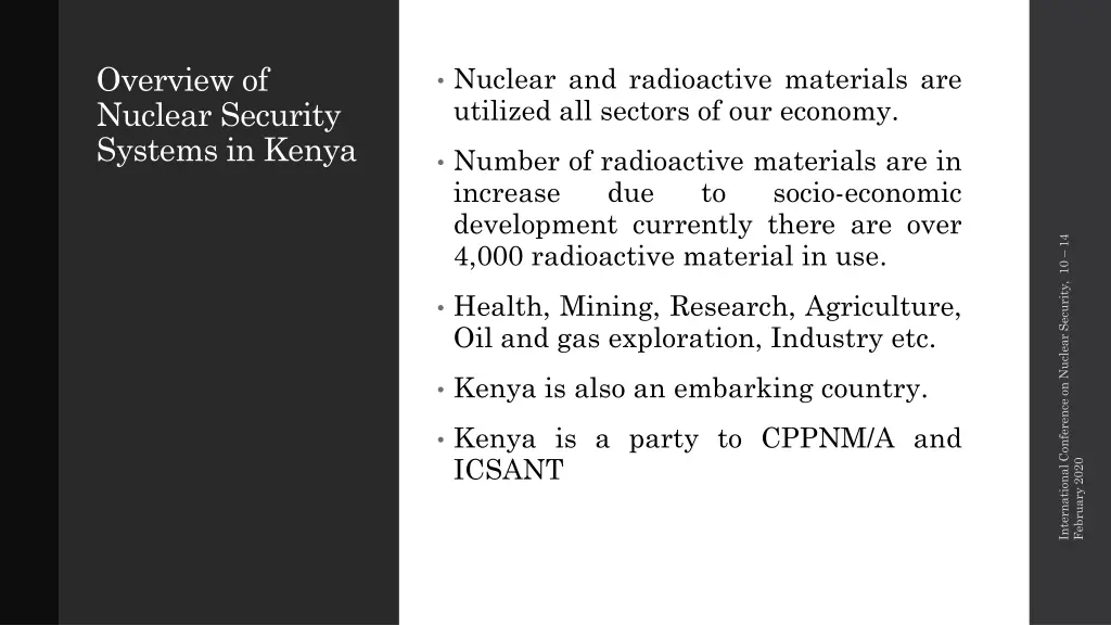 overview of nuclear security systems in kenya