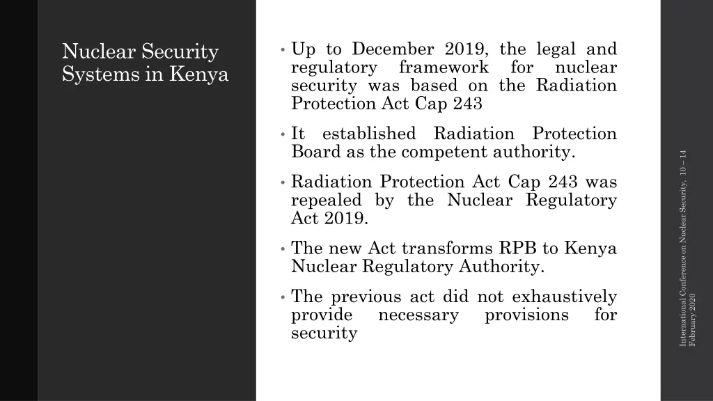 up to december 2019 the legal and regulatory