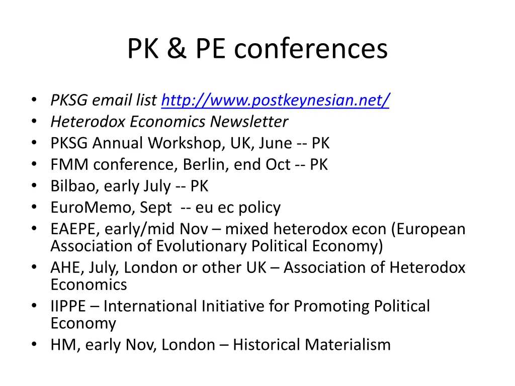 pk pe conferences