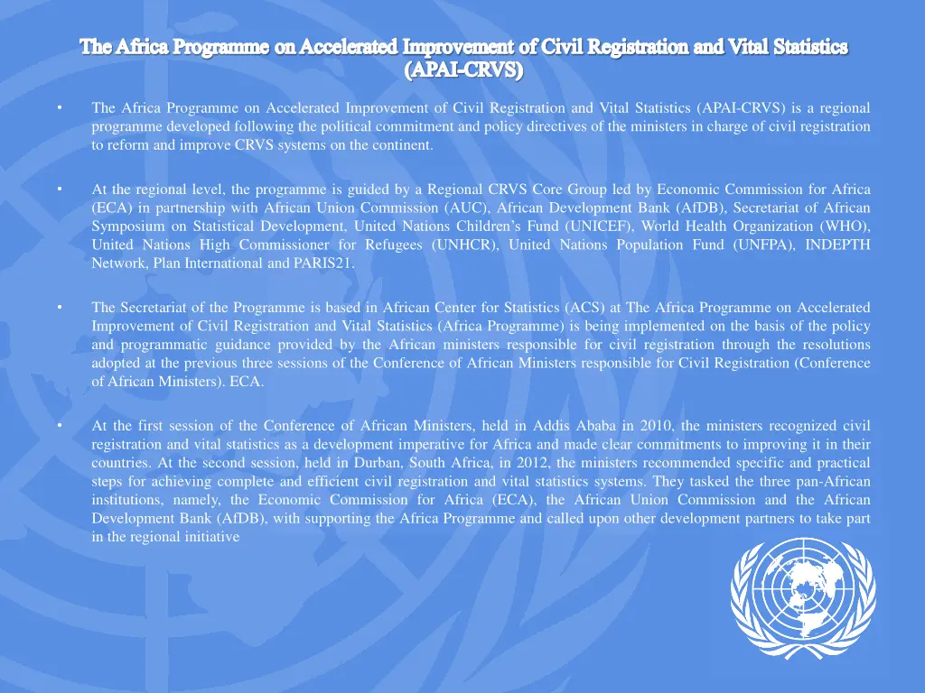 the africa programme on accelerated improvement