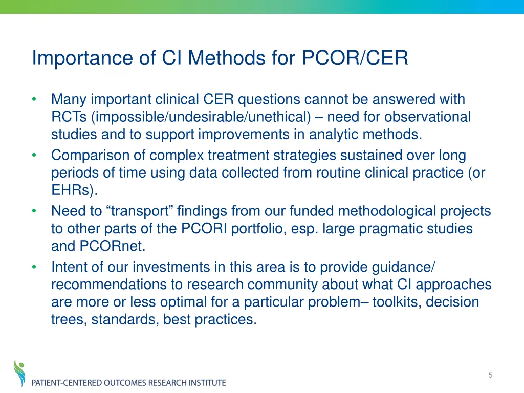 importance of ci methods for pcor cer