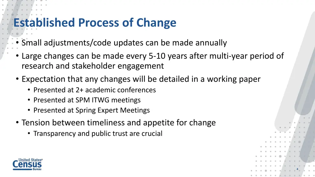 established process of change