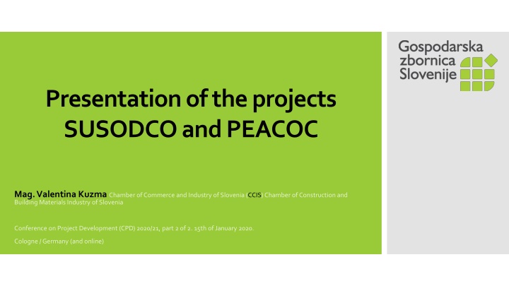 presentationoftheprojects susodcoandpeacoc