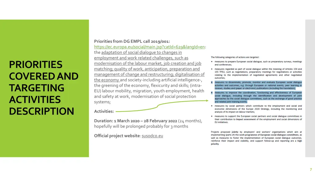 prioritiesfrom dg empl call2019 001 https