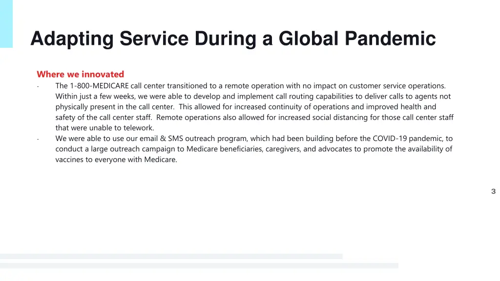 adapting service during a global pandemic