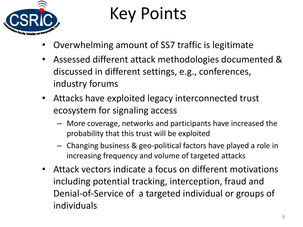key points