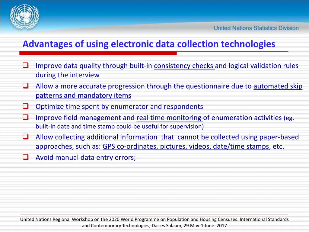 advantages of using electronic data collection