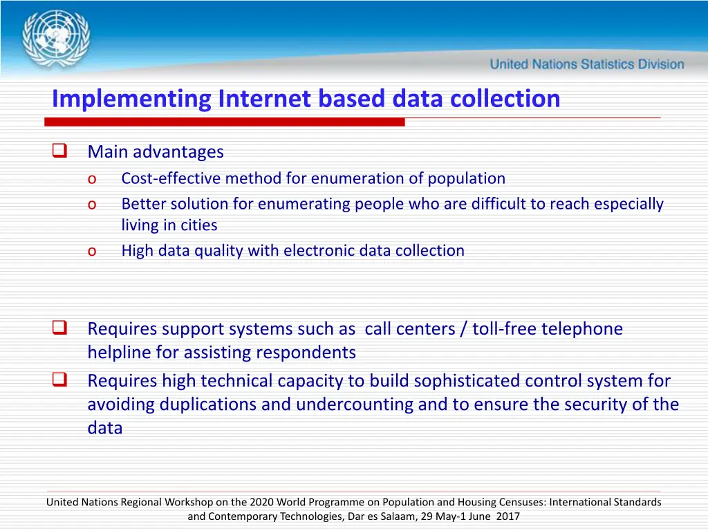 implementing internet based data collection 1
