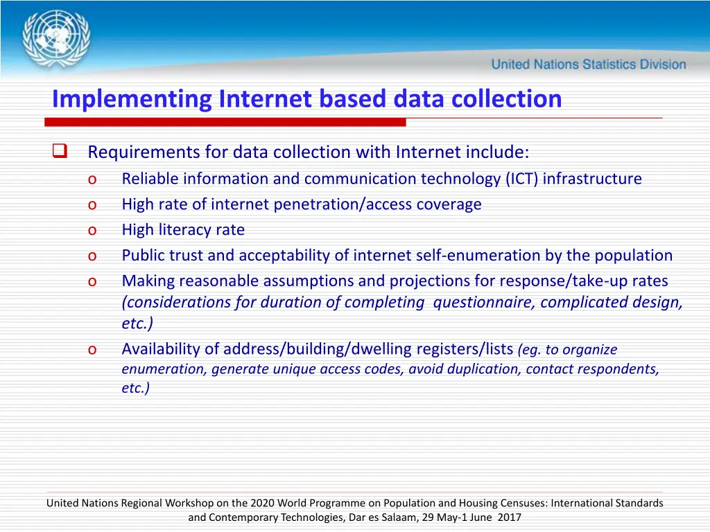 implementing internet based data collection 2