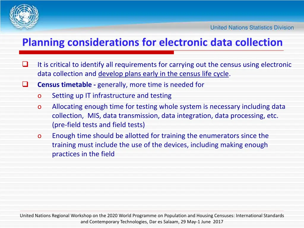planning considerations for electronic data