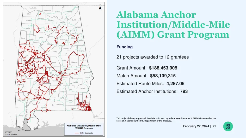 alabama anchor institution middle mile aimm grant