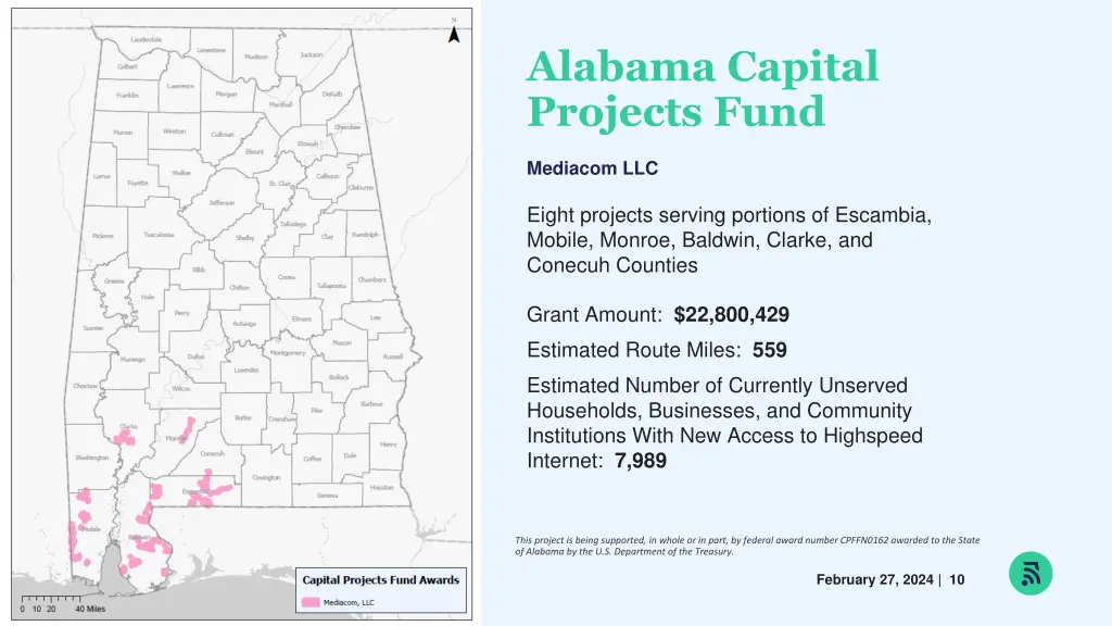 alabama capital projects fund 8