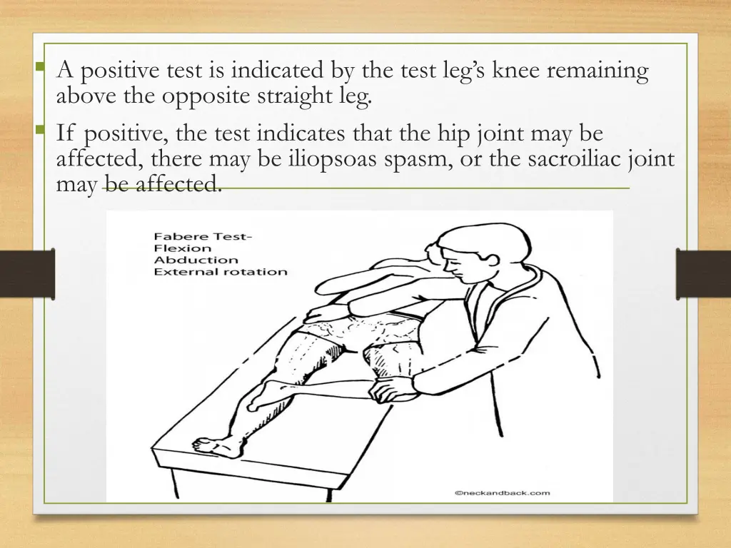 a positive test is indicated by the test
