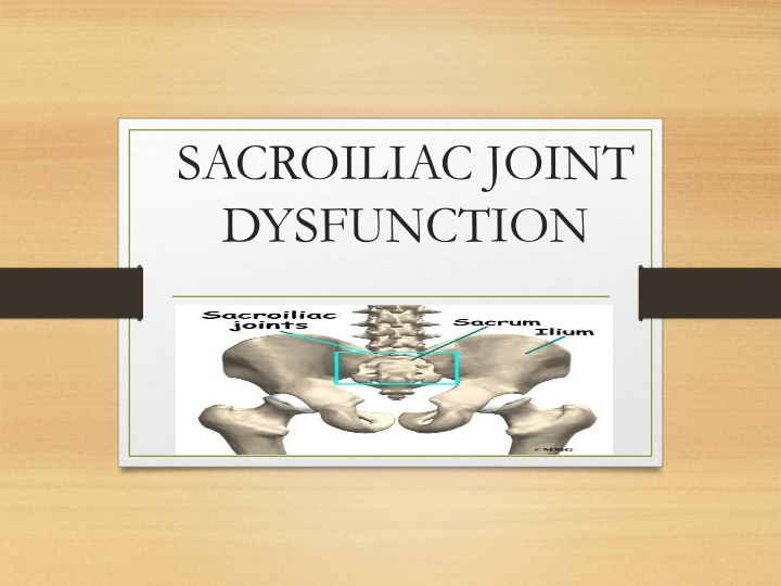 sacroiliac joint dysfunction