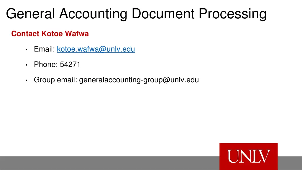 general accounting document processing