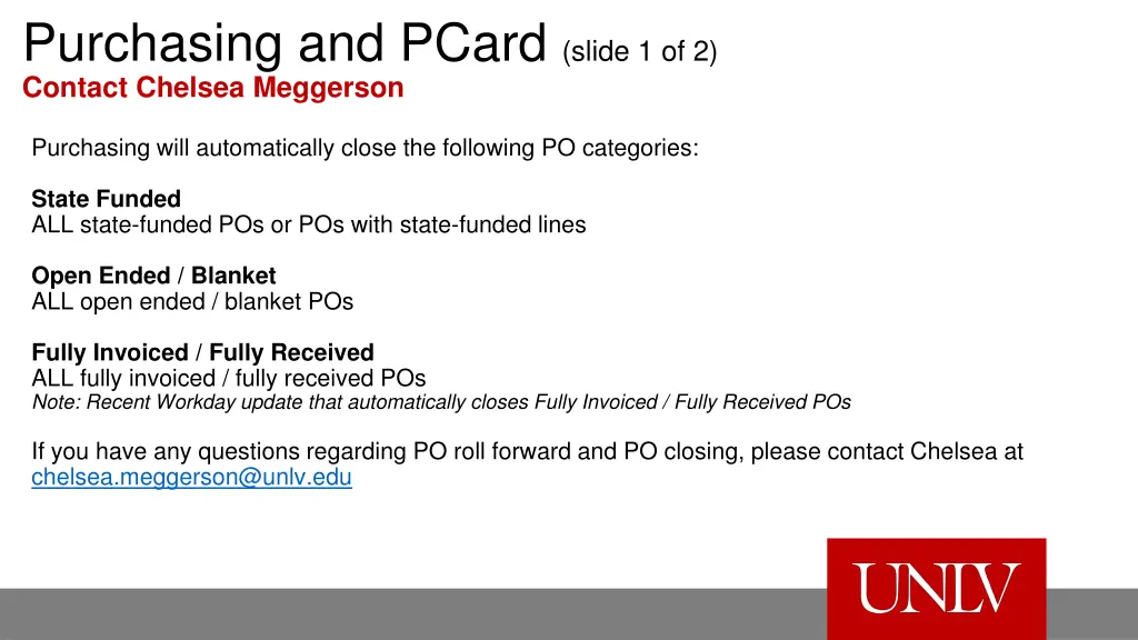 purchasing and pcard slide 1 of 2 contact chelsea