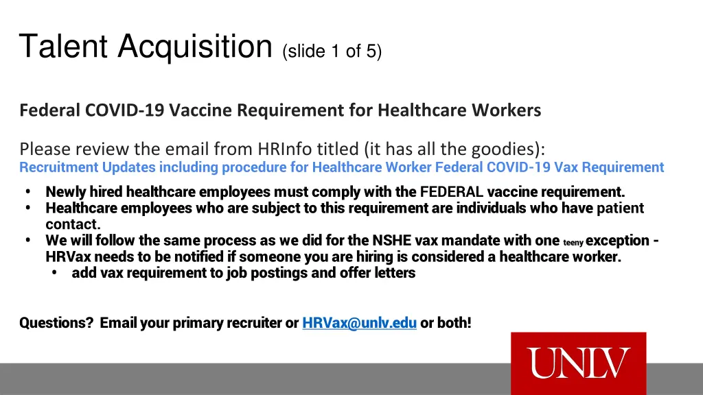 talent acquisition slide 1 of 5
