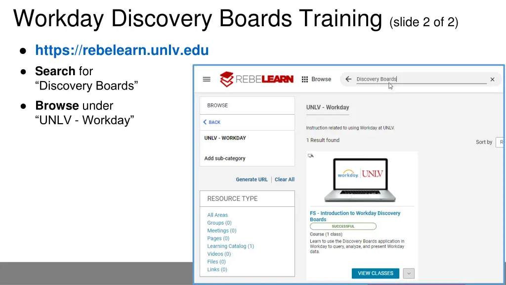 workday discovery boards training slide 2 of 2